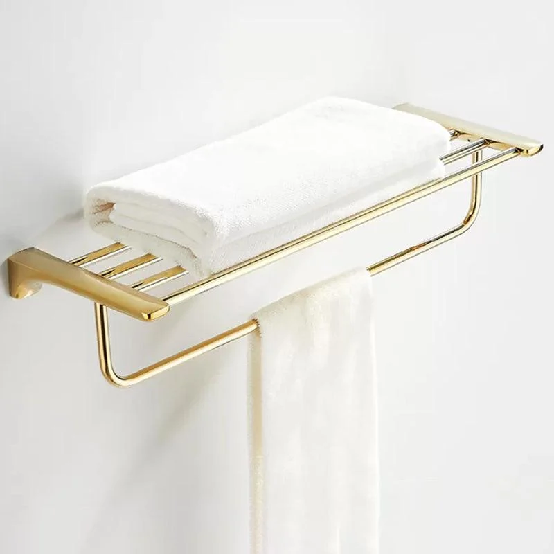 Traditional Bathroom Hardware Gold Bath Shelf Bathroom Accessory Kit -Bathlova