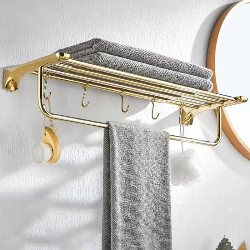 Traditional Bathroom Hardware Gold Bath Shelf Bathroom Accessory Kit -Bathlova