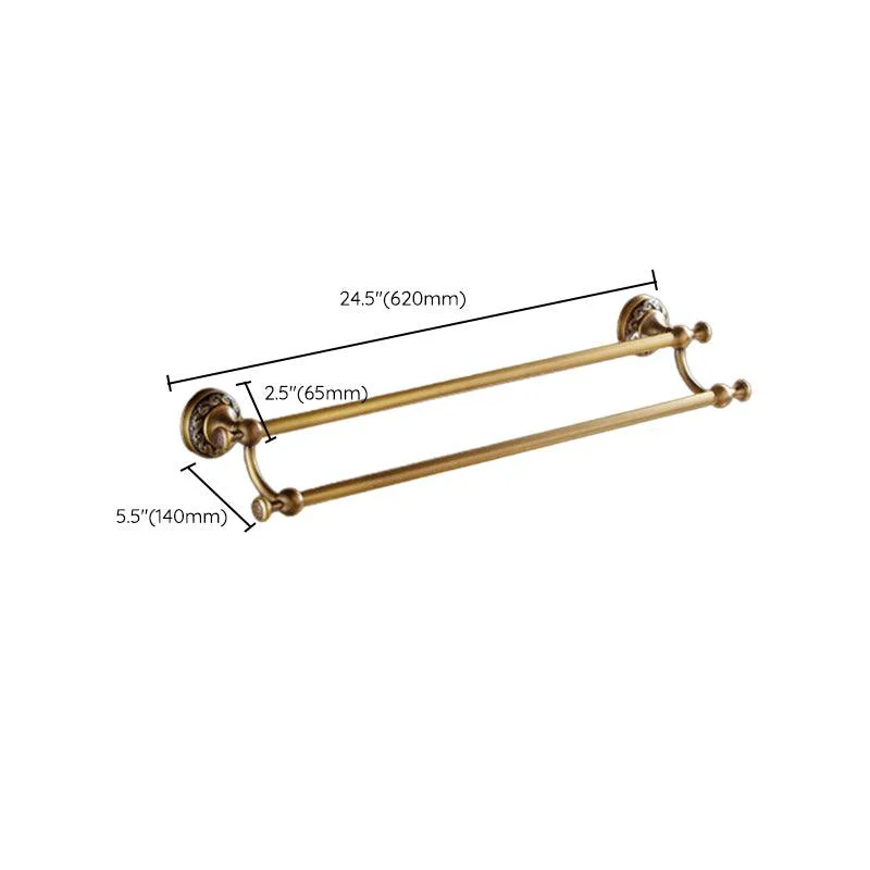 Traditional Brass Bathroom Accessory Set Brushed Bronze Bathroom Set -Bathlova