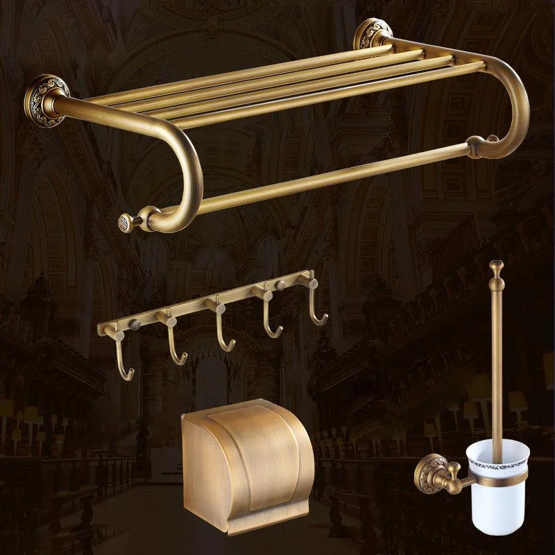 Traditional Brass Bathroom Accessory Set Brushed Bronze Bathroom Set -Bathlova