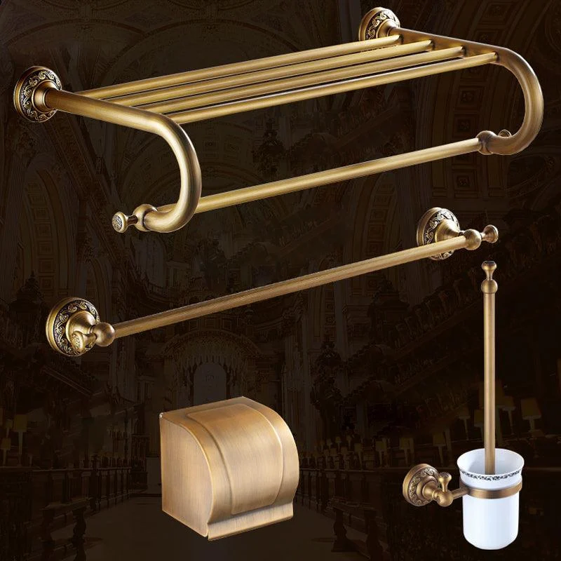 Traditional Brass Bathroom Accessory Set Brushed Bronze Bathroom Set -Bathlova