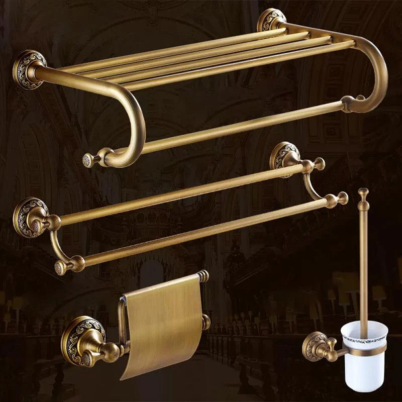 Traditional Brass Bathroom Accessory Set Brushed Bronze Bathroom Set -Bathlova