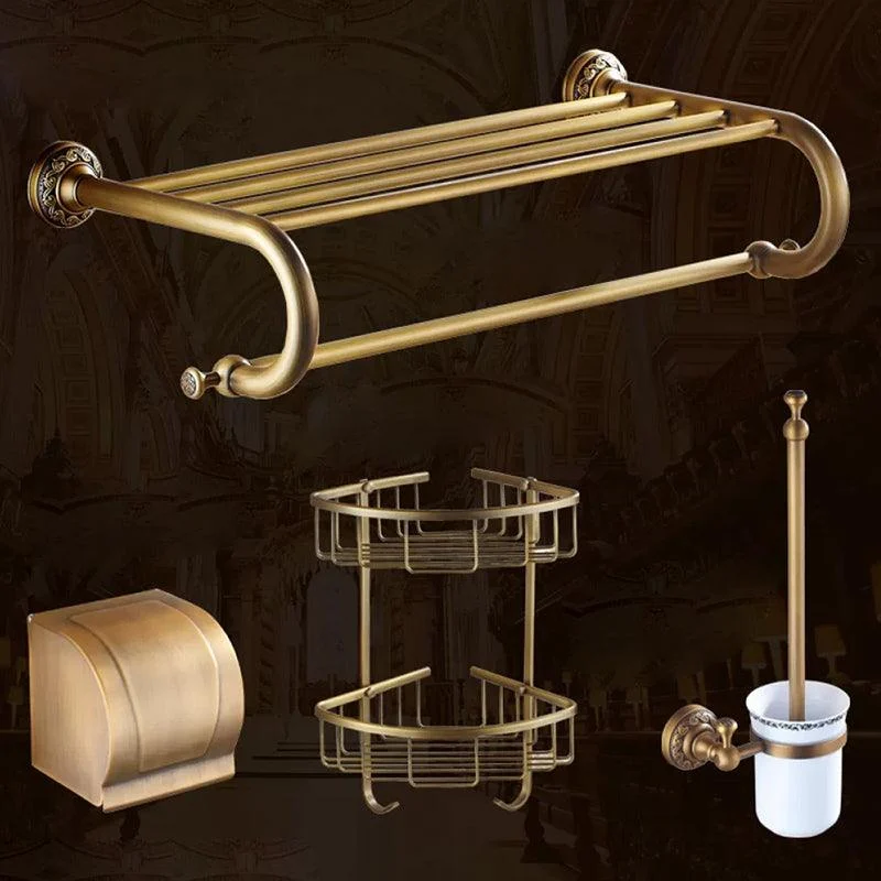 Traditional Brass Bathroom Accessory Set Brushed Bronze Bathroom Set -Bathlova