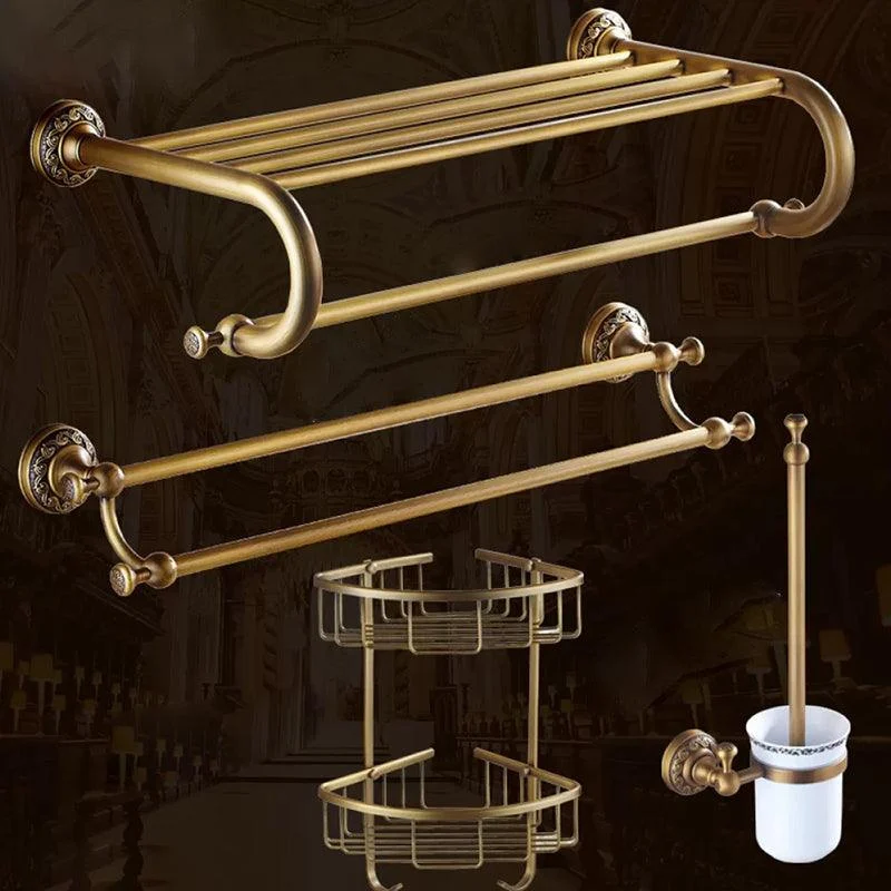 Traditional Brass Bathroom Accessory Set Brushed Bronze Bathroom Set -Bathlova