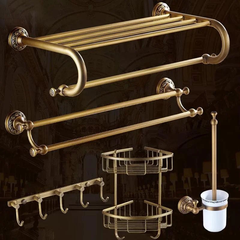 Traditional Brass Bathroom Accessory Set Brushed Bronze Bathroom Set -Bathlova