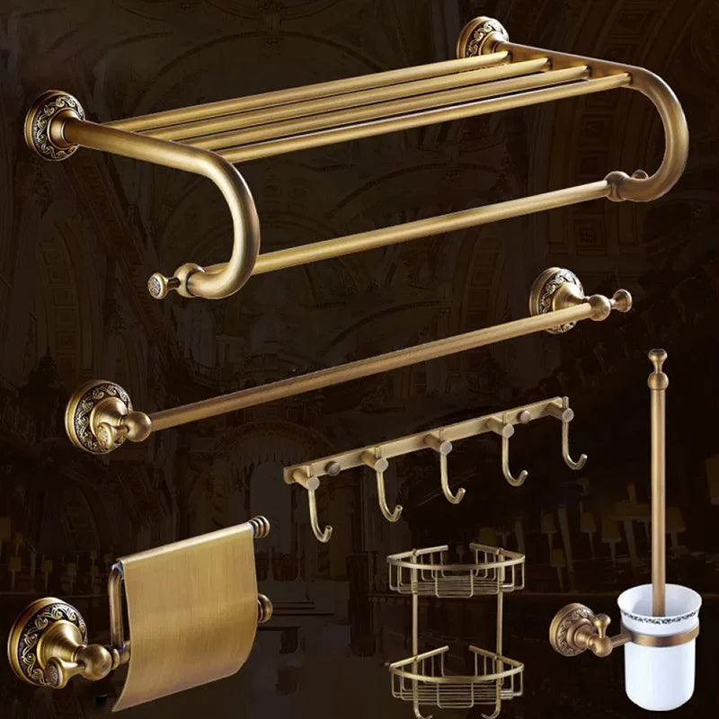 Traditional Brass Bathroom Accessory Set Brushed Bronze Bathroom Set -Bathlova