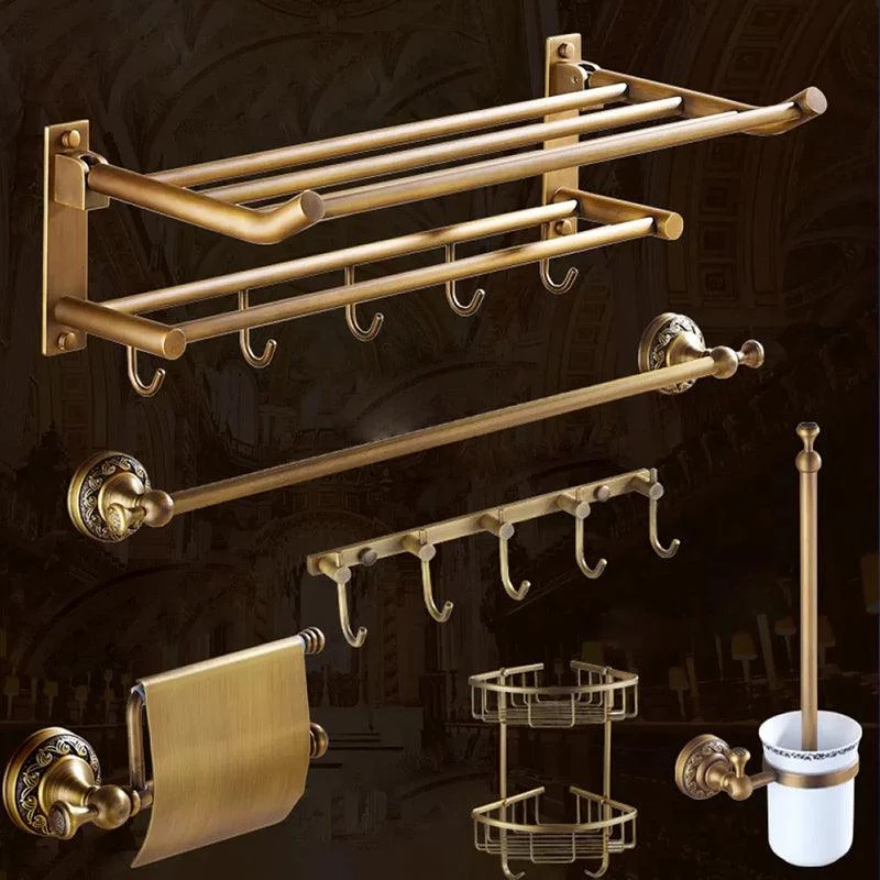 Traditional Brass Bathroom Accessory Set Brushed Bronze Bathroom Set -Bathlova