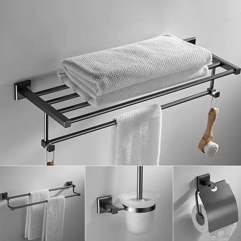 Traditional Brass Bathroom Accessory Set Grey Bath Accessory kit -Bathlova