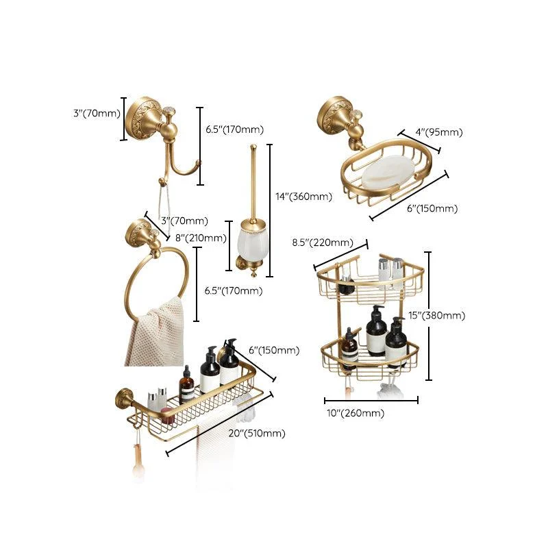 Traditional Brushed Brass Bathroom Accessory As Individual Or As a Set -Bathlova