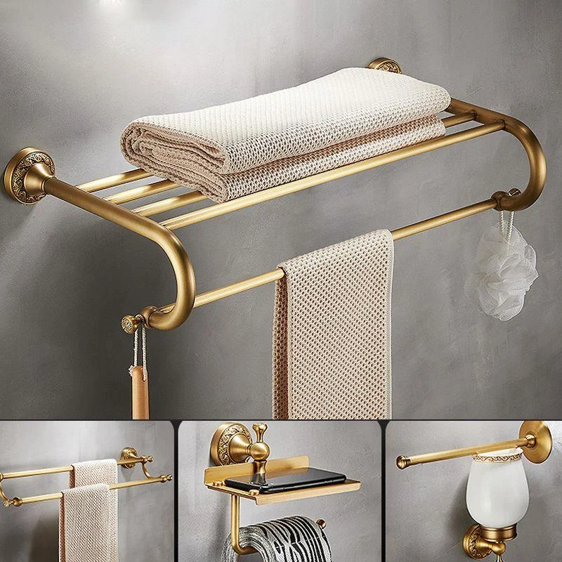 Traditional Brushed Brass Bathroom Accessory As Individual Or As a Set -Bathlova