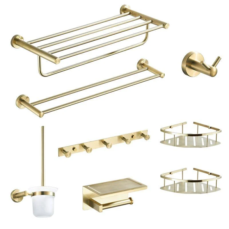 Traditional Brushed Brass Bathroom Accessory As Individual Or As a Set in Metal -Bathlova