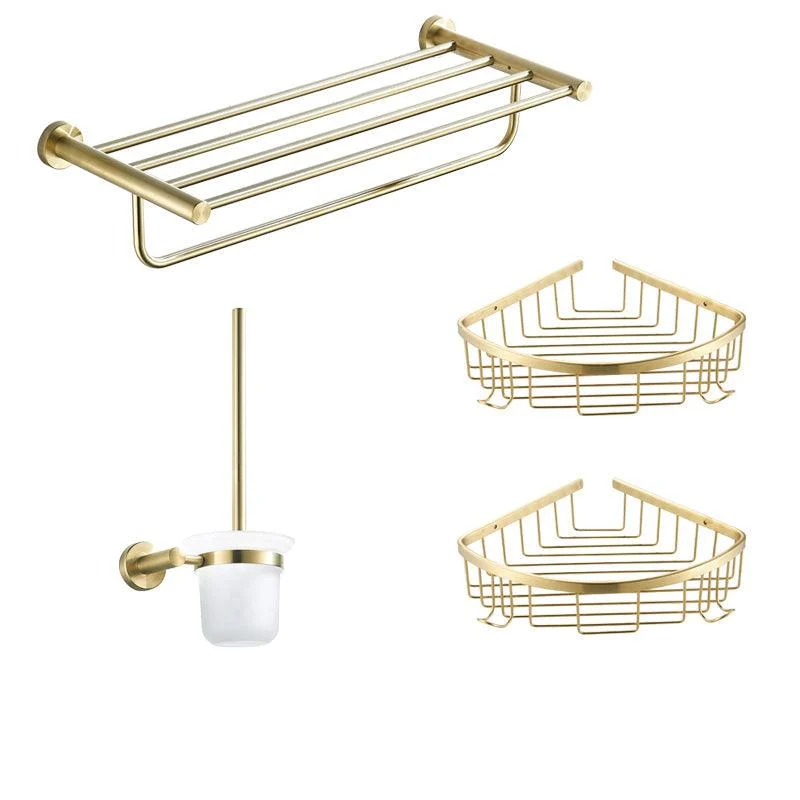 Traditional Brushed Brass Bathroom Accessory As Individual Or As a Set in Metal -Bathlova