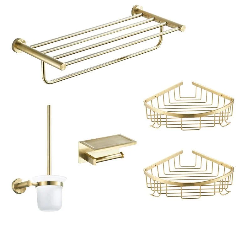 Traditional Brushed Brass Bathroom Accessory As Individual Or As a Set in Metal -Bathlova