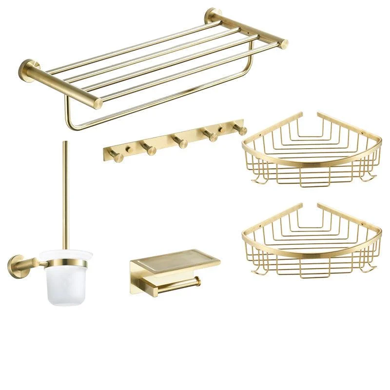 Traditional Brushed Brass Bathroom Accessory As Individual Or As a Set in Metal -Bathlova