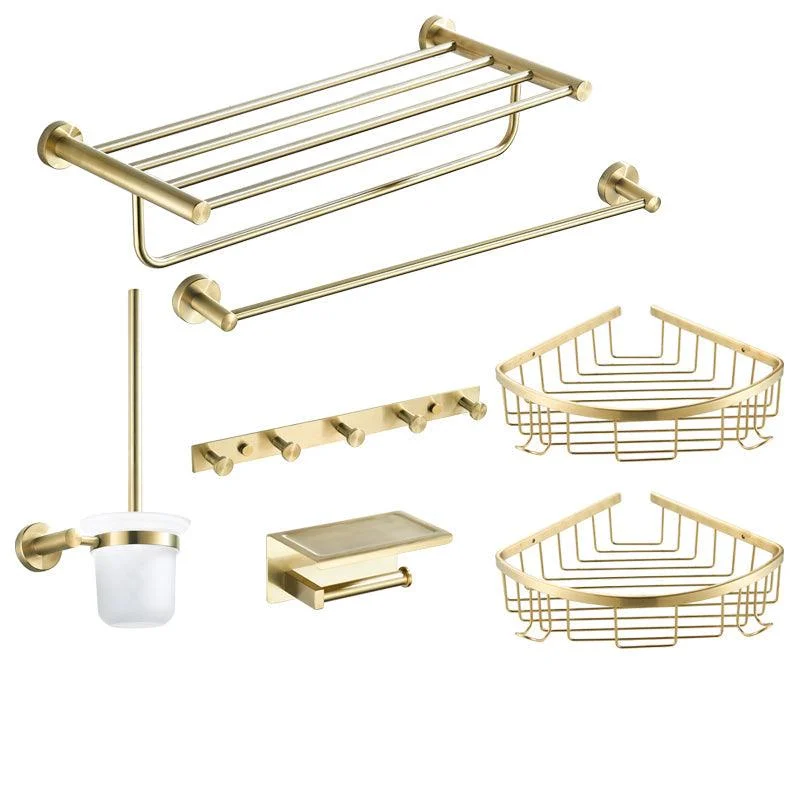 Traditional Brushed Brass Bathroom Accessory As Individual Or As a Set in Metal -Bathlova