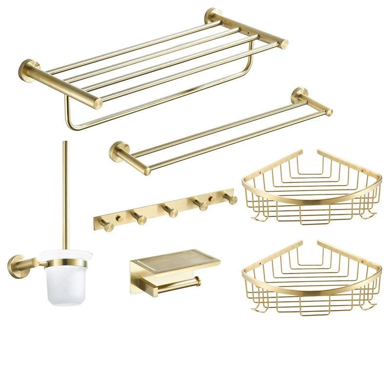 Traditional Brushed Brass Bathroom Accessory As Individual Or As a Set in Metal -Bathlova