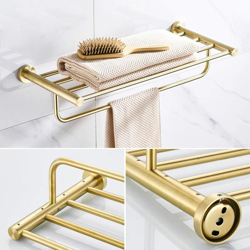 Traditional Brushed Brass Bathroom Accessory As Individual Or As a Set in Metal -Bathlova