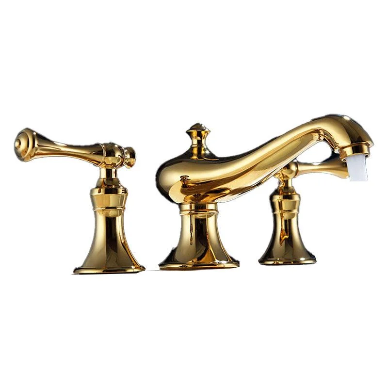 Traditional Deck Mounted Bronze Roman Tub Tap Low Arc Roman Tub Tap Set -Bathlova