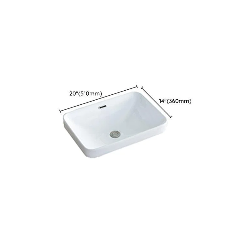 Traditional Drop-in Bathroom Sink Oval Porcelain with Tap Basin Sink -Bathlova