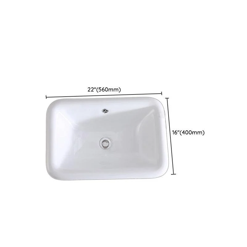 Traditional Drop-in Bathroom Sink Oval Porcelain with Tap Basin Sink -Bathlova