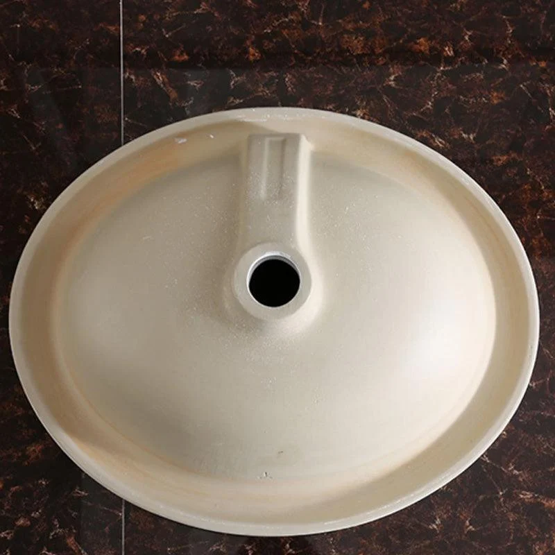 Traditional Drop-in Bathroom Sink Oval Porcelain with Tap Basin Sink -Bathlova