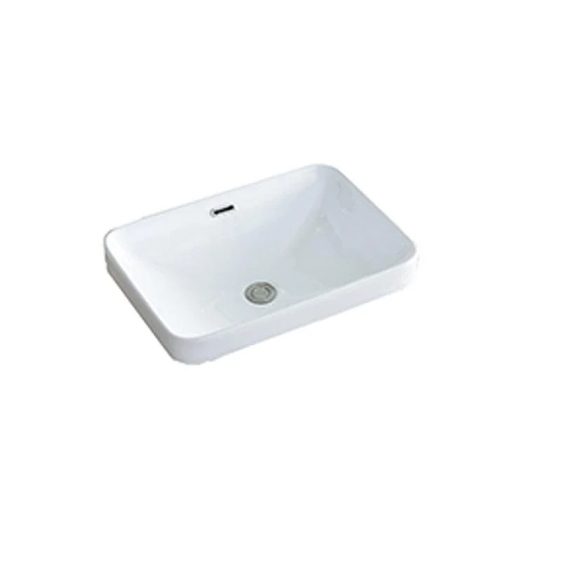 Traditional Drop-in Bathroom Sink Oval Porcelain with Tap Basin Sink -Bathlova