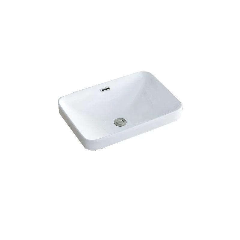 Traditional Drop-in Bathroom Sink Oval Porcelain with Tap Basin Sink -Bathlova