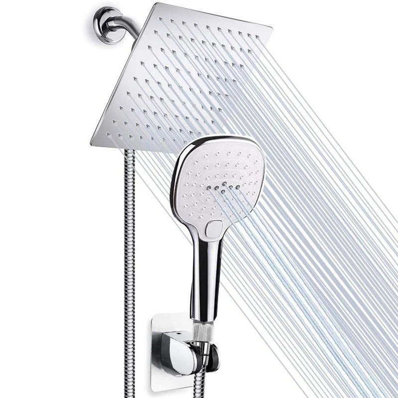 Traditional Dual Shower Head Square Wall Mounted Dual Shower -Bathlova