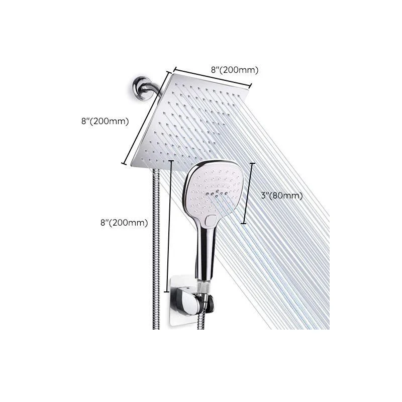 Traditional Dual Shower Head Square Wall Mounted Dual Shower -Bathlova