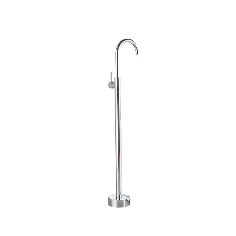 Traditional Floor Mounted Metal Freestanding Tub Filler High Arc Freestanding Tap -Bathlova