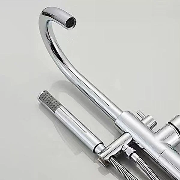 Traditional Floor Mounted Metal Freestanding Tub Filler Single Handle Freestanding Tap -Bathlova