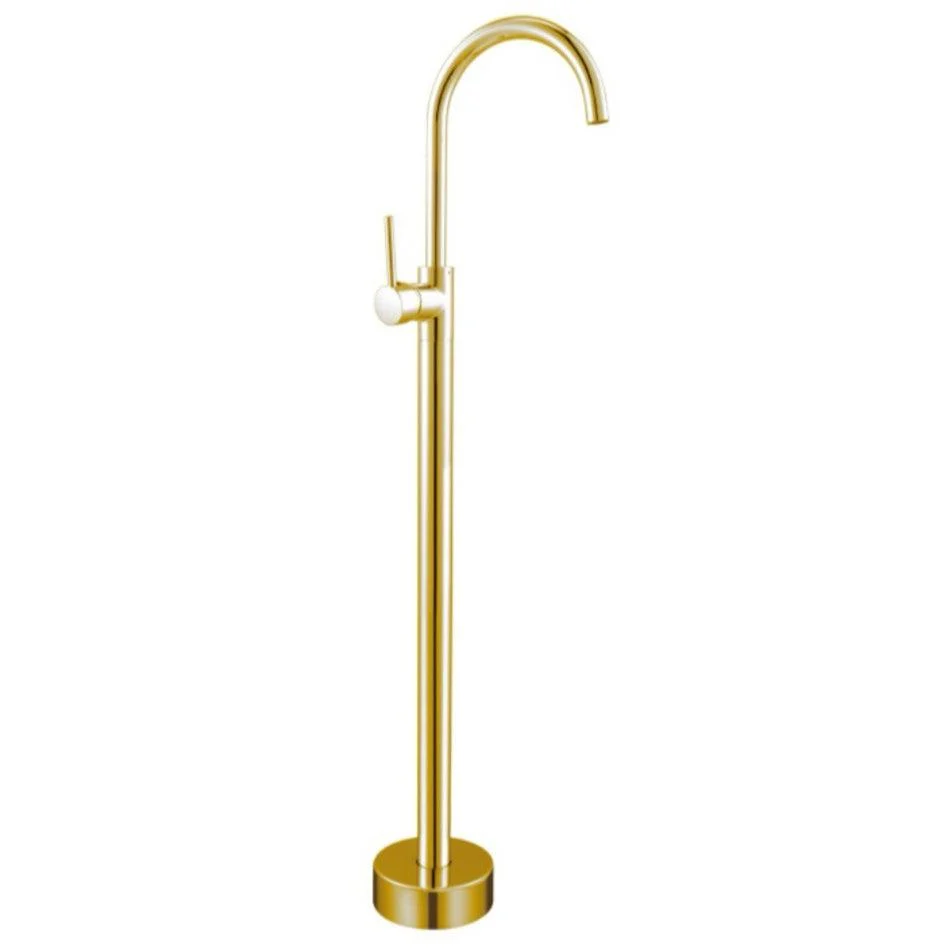 Traditional Floor Mounted Metal Freestanding Tub Filler Single Handle Freestanding Tap -Bathlova