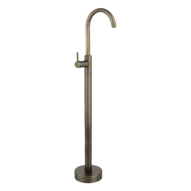 Traditional Floor Mounted Metal Freestanding Tub Filler Single Handle Freestanding Tap -Bathlova