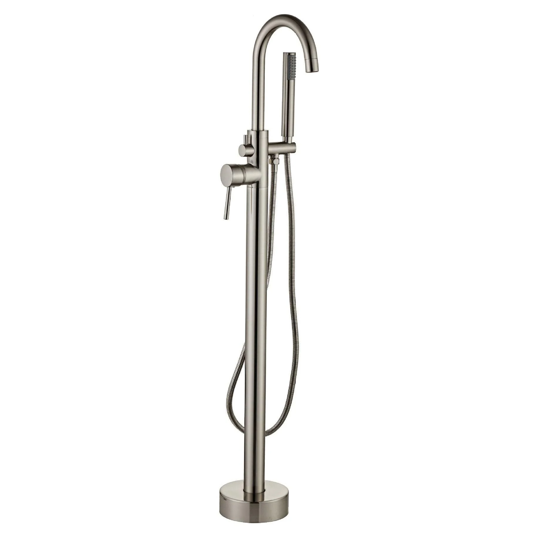 Traditional Floor Mounted Metal Freestanding Tub Filler Single Handle Freestanding Tap -Bathlova