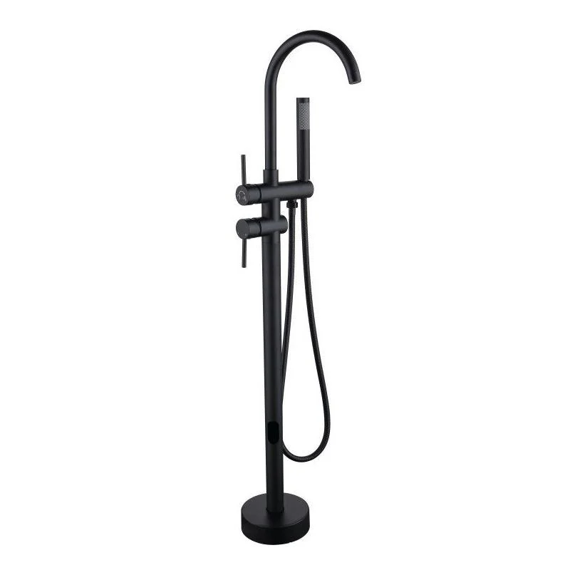 Traditional Floor Mounted Metal Freestanding Tub Filler Swivel Freestanding Tap -Bathlova