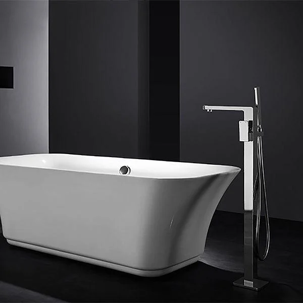 Traditional Floor Mounted Metal Freestanding Tub Filler Swivel Tub Filler Trim -Bathlova