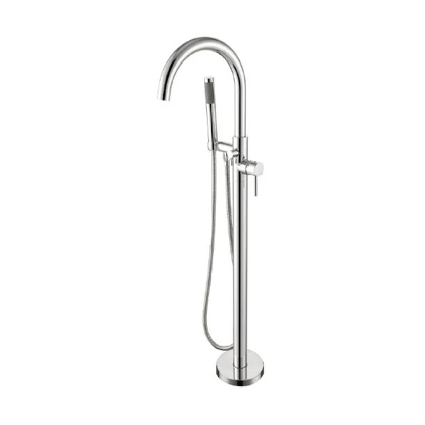 Traditional Floor Mounted Metal Freestanding Tub Filler Swivel Tub Filler Trim -Bathlova