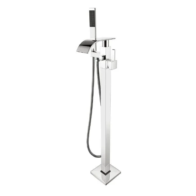 Traditional Floor Mounted Metal Freestanding Tub Filler Swivel Tub Filler Trim -Bathlova