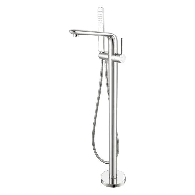 Traditional Floor Mounted Metal Freestanding Tub Filler Swivel Tub Filler Trim -Bathlova