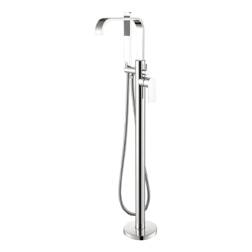 Traditional Floor Mounted Metal Freestanding Tub Filler Swivel Tub Filler Trim -Bathlova