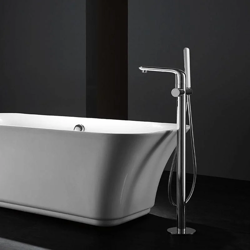 Traditional Floor Mounted Metal Freestanding Tub Filler Swivel Tub Filler Trim -Bathlova