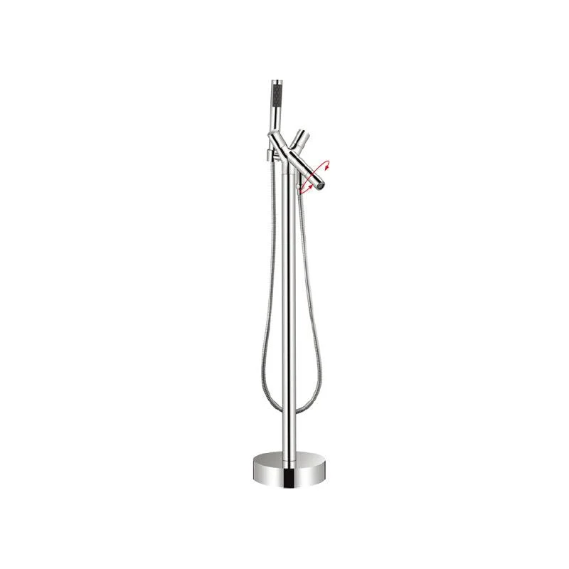 Traditional Floor Mounted Swivel Freestanding Tub Filler Metal Freestanding Tap -Bathlova