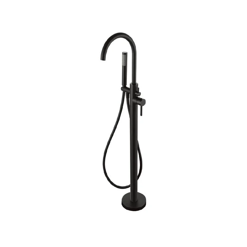 Traditional Floor Mounted Swivel Freestanding Tub Filler Metal Freestanding Tap -Bathlova