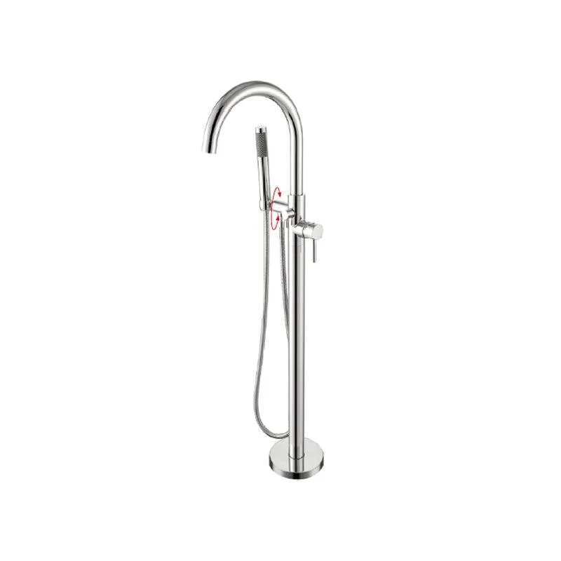 Traditional Floor Mounted Swivel Freestanding Tub Filler Metal Freestanding Tap -Bathlova