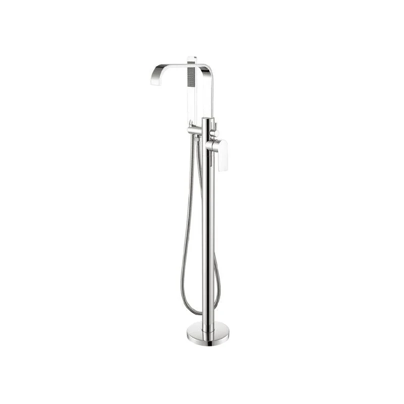 Traditional Floor Mounted Swivel Freestanding Tub Filler Metal Freestanding Tap -Bathlova