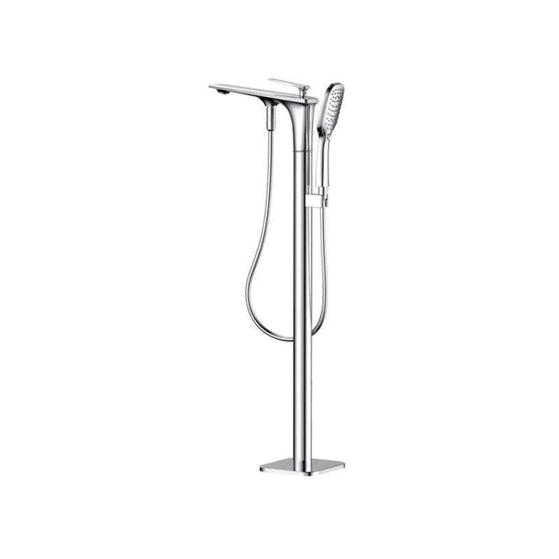 Traditional Floor Mounted Swivel Freestanding Tub Filler Metal Freestanding Tap -Bathlova