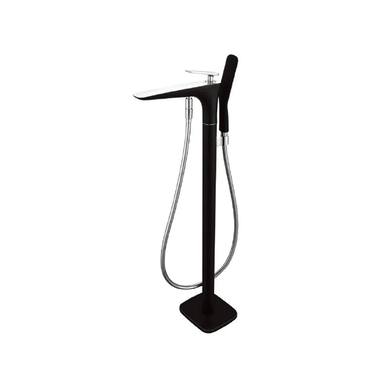 Traditional Floor Mounted Swivel Freestanding Tub Filler Metal Freestanding Tap -Bathlova