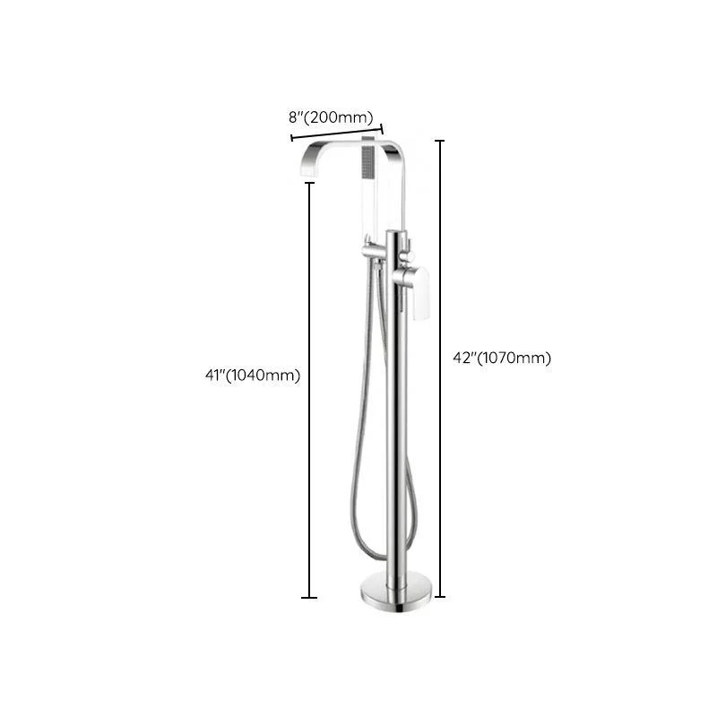 Traditional Floor Mounted Swivel Freestanding Tub Filler Metal Freestanding Tap -Bathlova