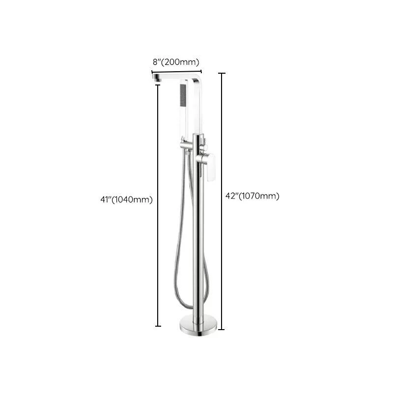 Traditional Floor Mounted Swivel Freestanding Tub Filler Metal Freestanding Tap -Bathlova