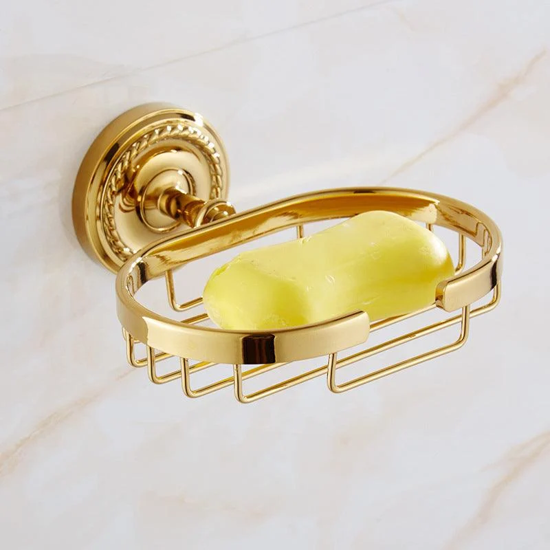 Traditional Golden Bath Hardware Set Copper Bathroom Accessory Kit -Bathlova